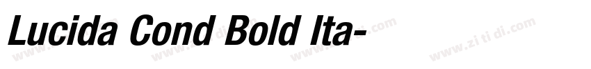 Lucida Cond Bold Ita字体转换